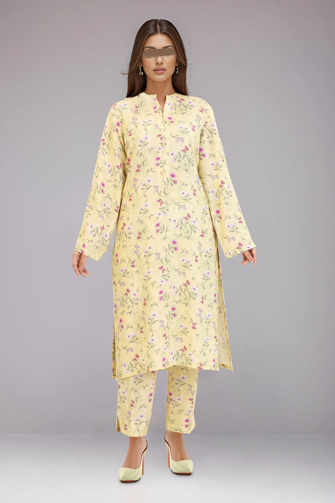 SAYA's Stitched Printed Karandi For Mom And Daughter - Image 4