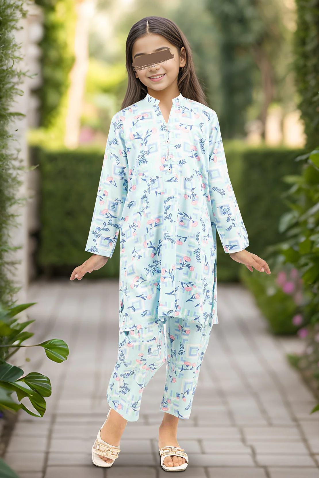 Saya'S Stitched Printed Viscose Twill For Mom And Daughter - Image 2