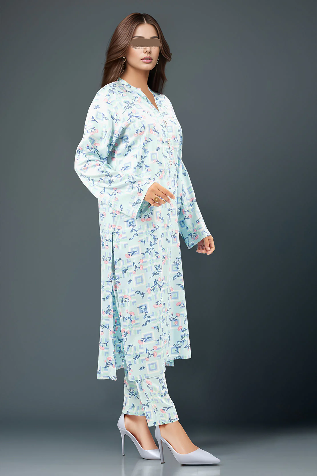 Saya'S Stitched Printed Viscose Twill For Mom And Daughter - Image 3