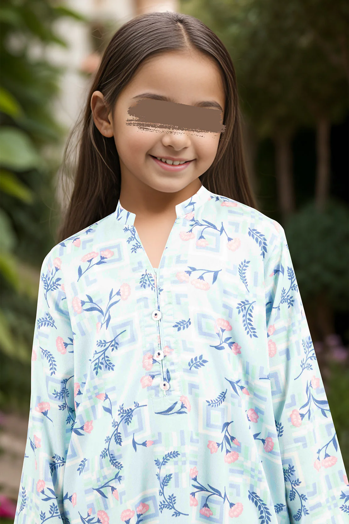 Saya'S Stitched Printed Viscose Twill For Mom And Daughter - Image 4