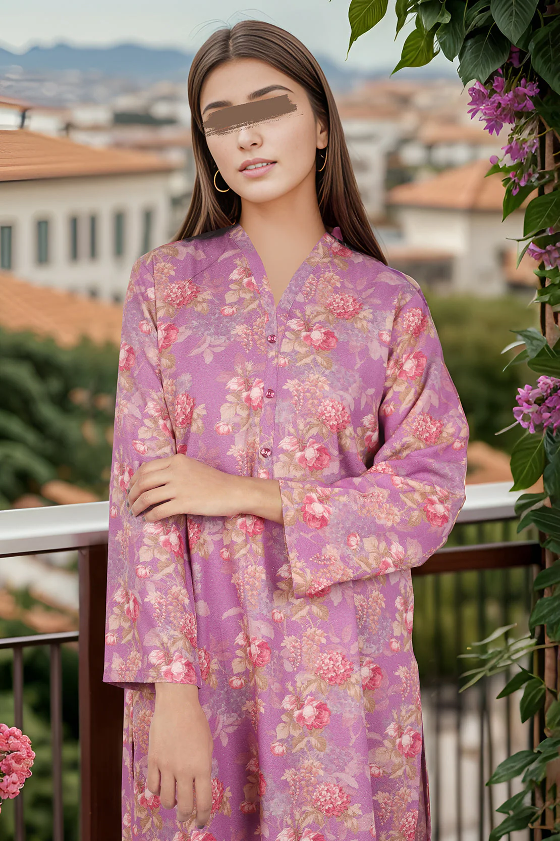 Saya'S Stitched Printed Viscose Twill For Mom And Daughter - Image 5