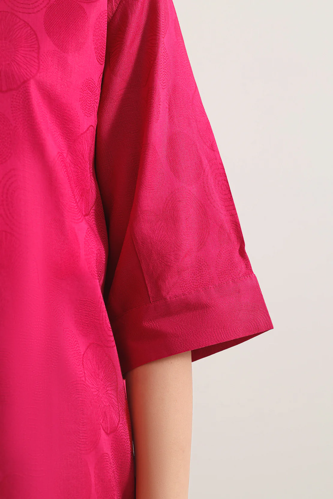Self Jacquard Stitched Shirt - Image 4