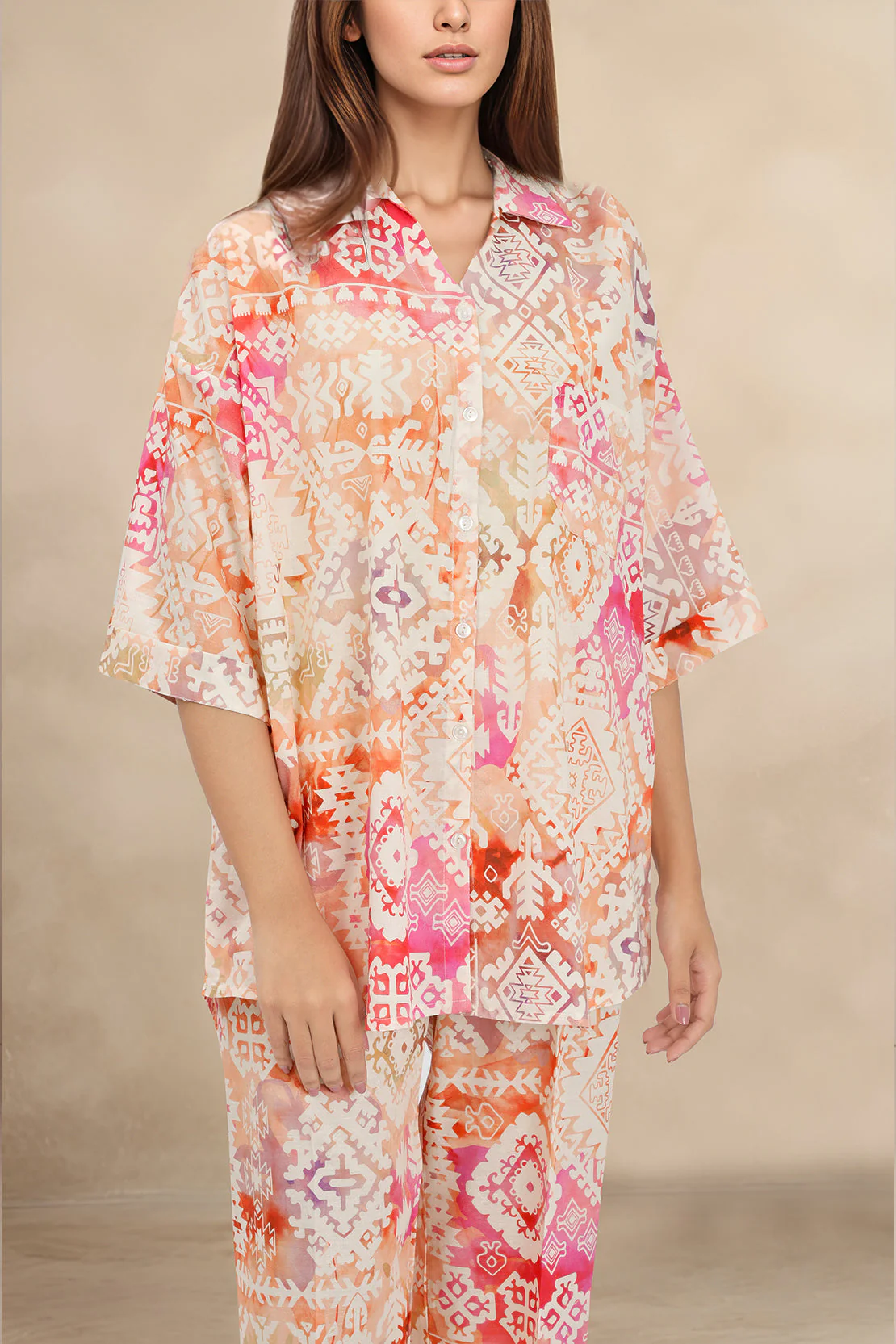 Stitched Self Jacquard 2 Piece (Shirt/Trouser) - Image 2