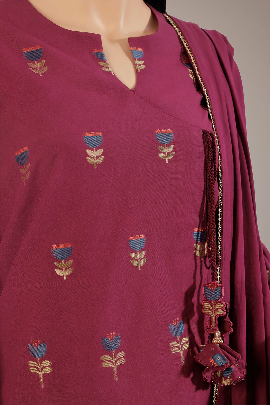 Unstitched Jacquard Cotton 3 Piece - Image 2