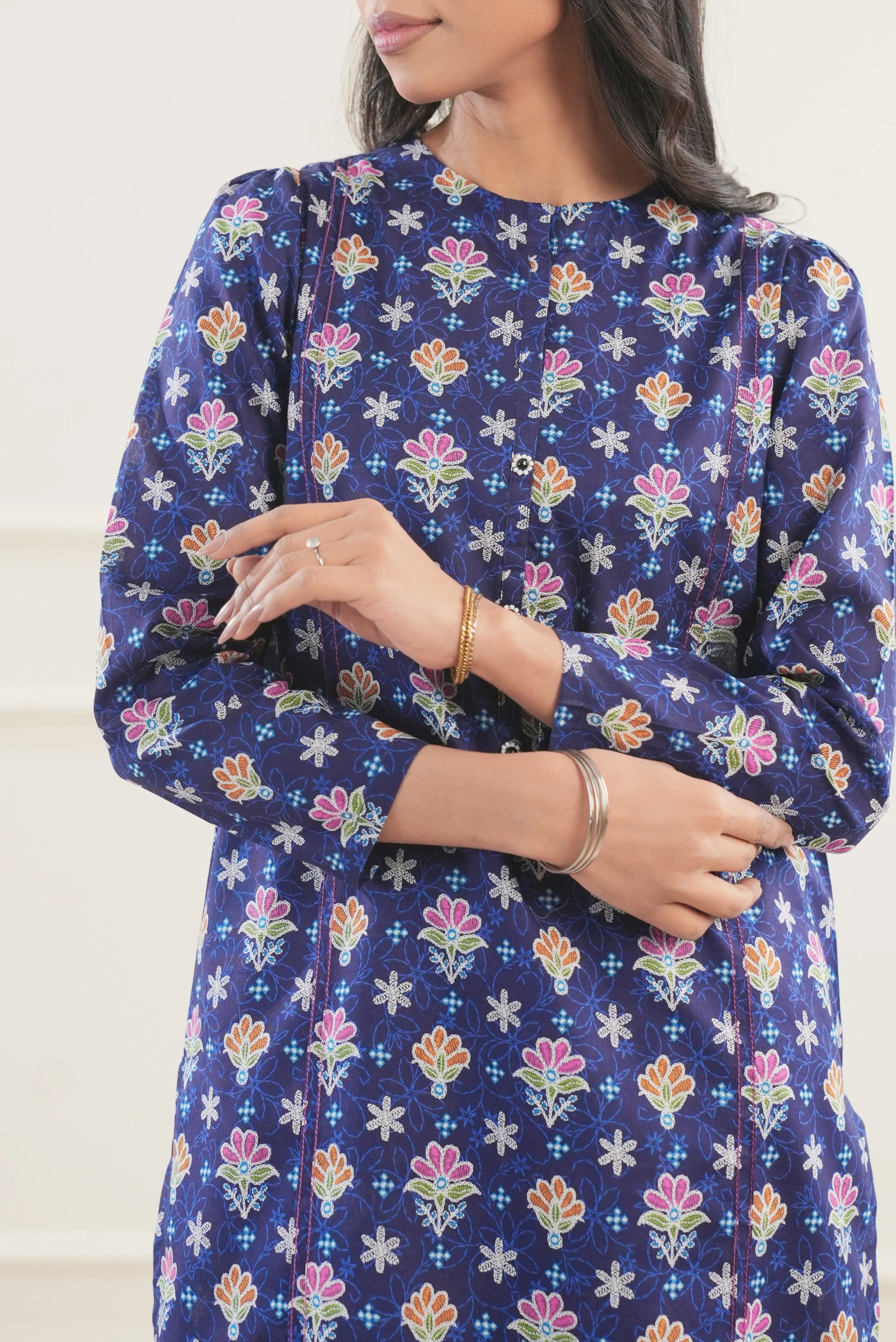 Slub Cotton Stitched Shirt