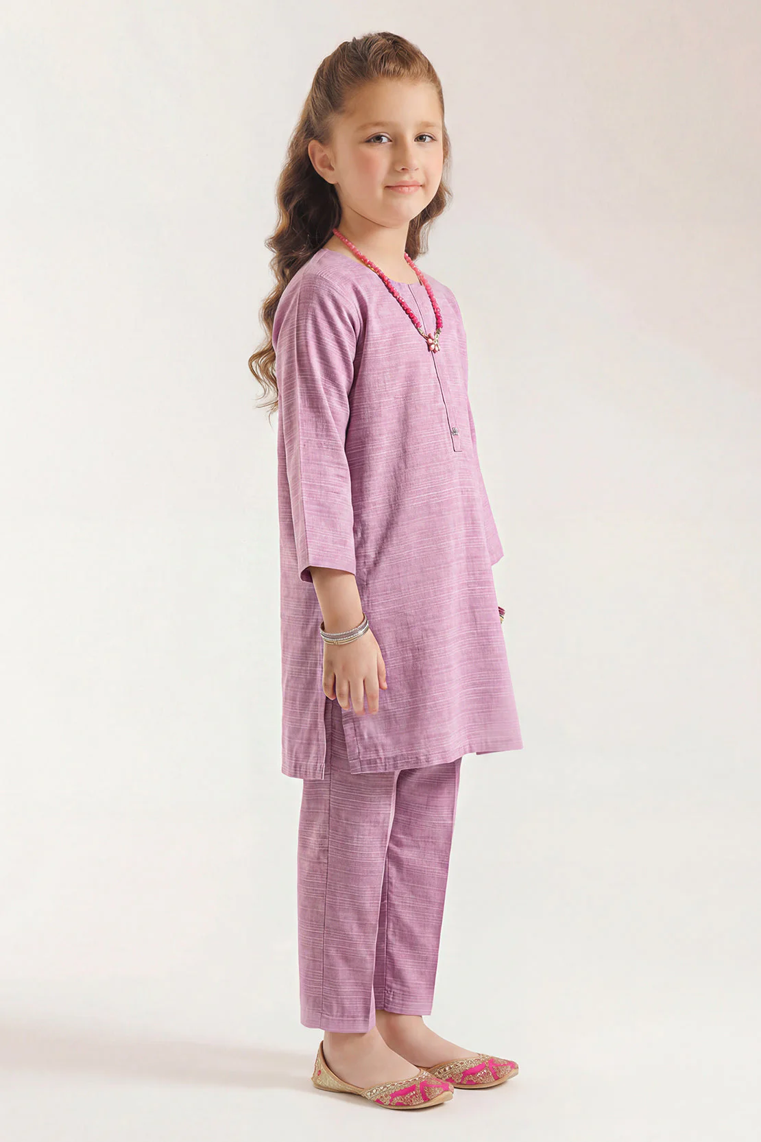 Solid Cambric Stitched 2 Piece (Shirt/Trouser) For Kids