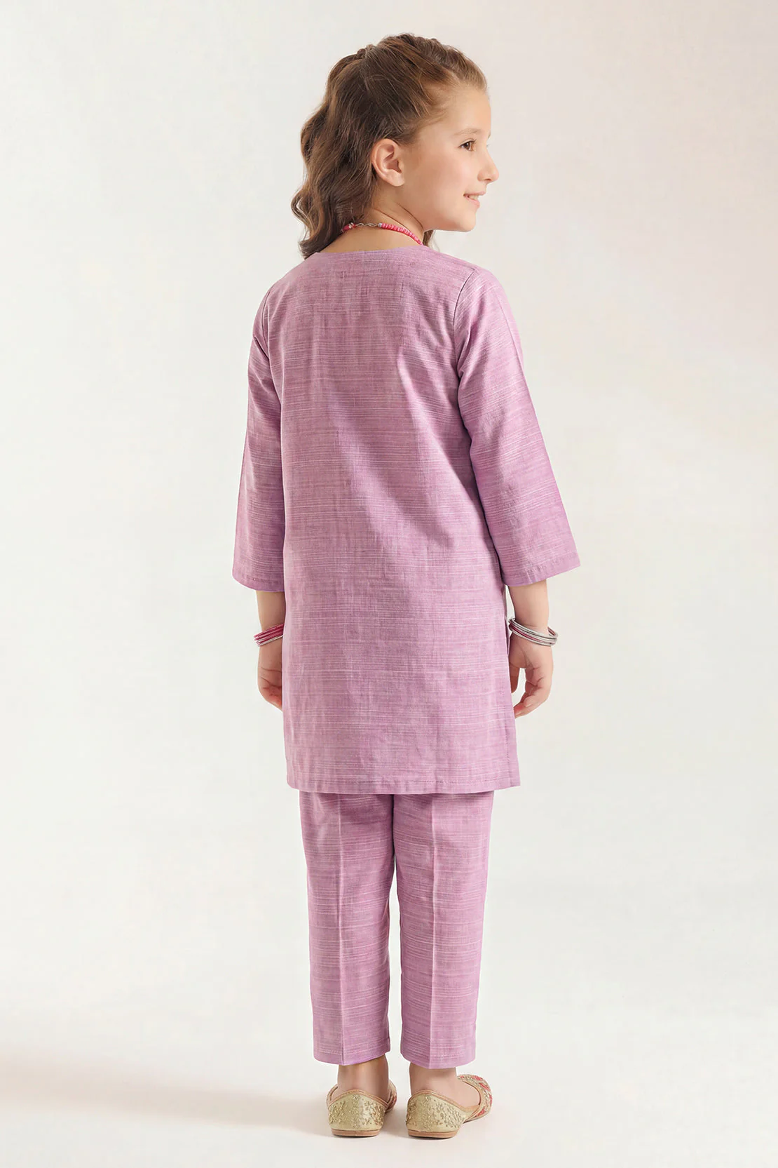 Solid Cambric Stitched 2 Piece (Shirt/Trouser) For Kids - Image 4