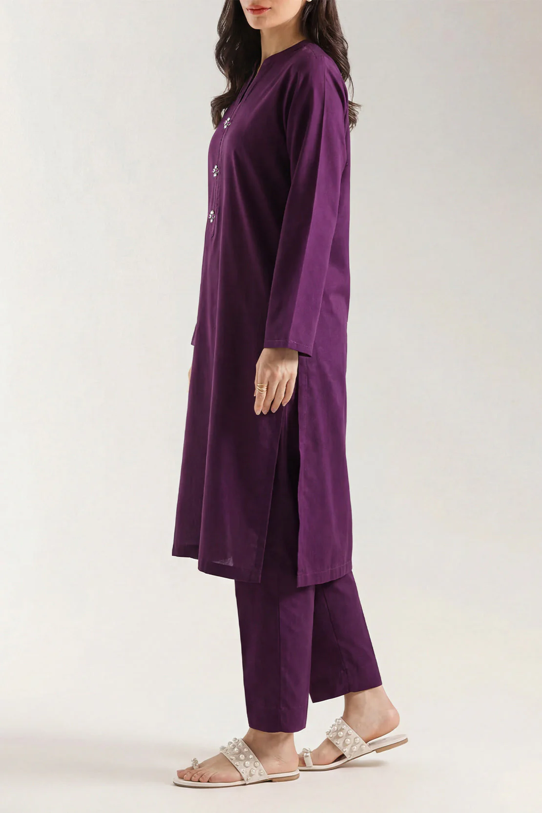 Solid Cambric Stitched 2 Piece (Shirt/Trouser)
