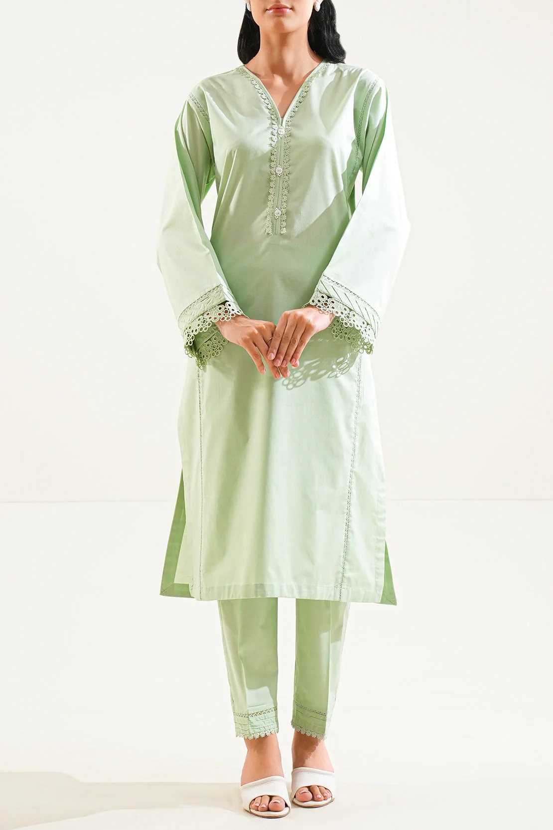 Solid Cambric Stitched 3 Piece - Image 2