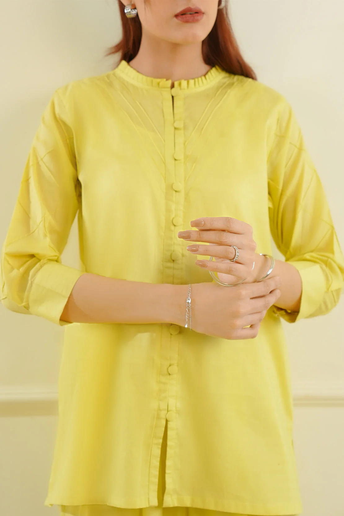 Solid Cotton Dobby Stitched 2 Piece (Shirt/Trouser)