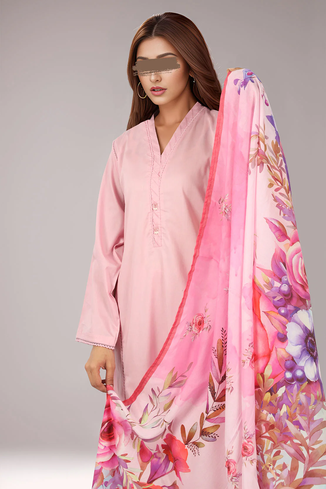 Solid cotton Filament Stitched 3 Piece - Image 2
