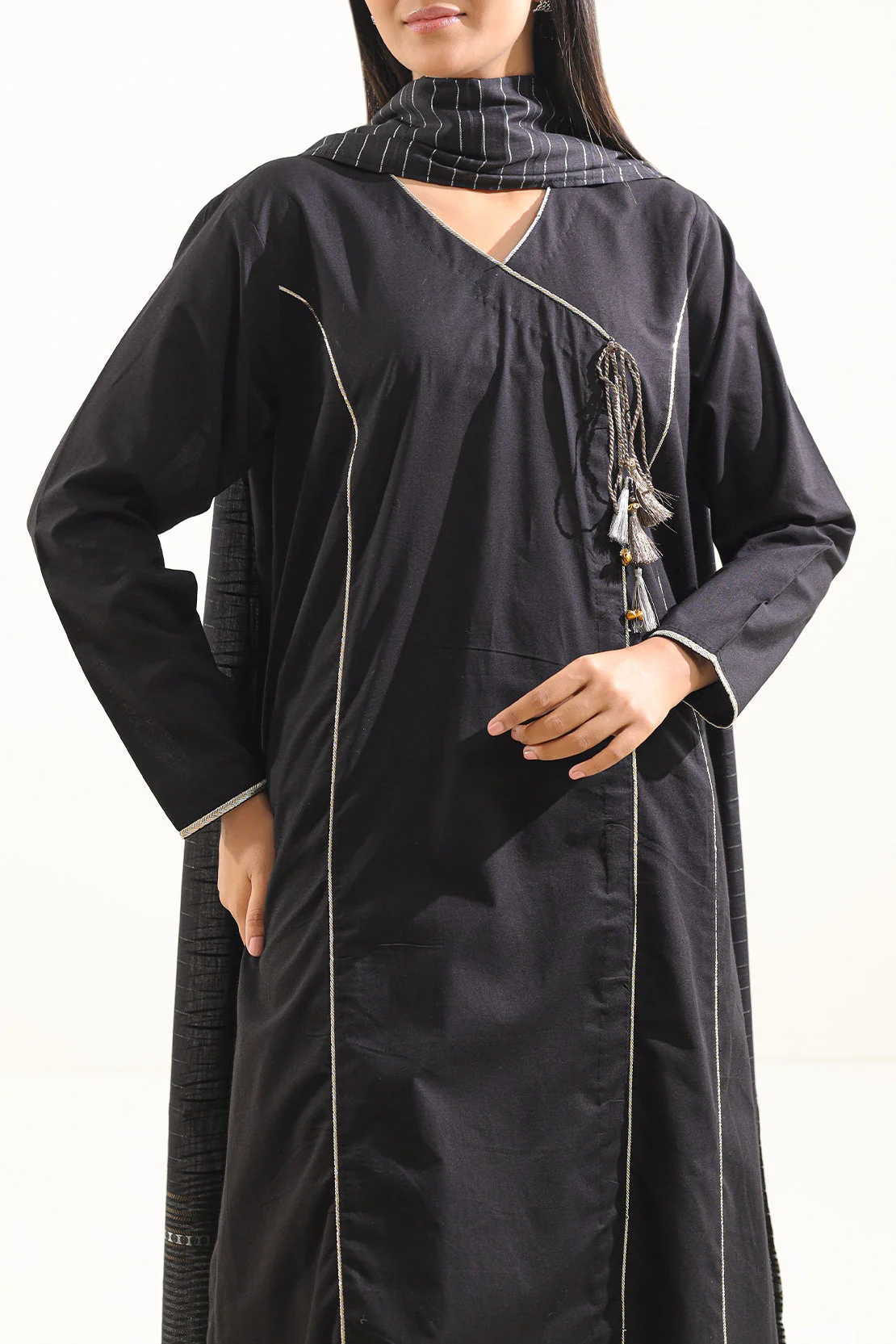 Solid Cotton Jacquard Stitched 2 Piece (Shirt/Trouser) - Image 4