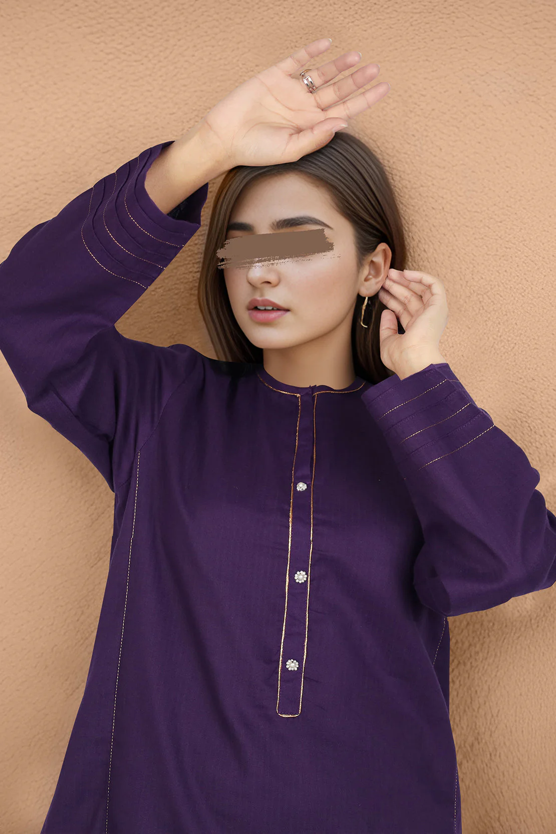 Solid Cotton Stitched 2 Piece (Shirt/Trouser) - Image 2
