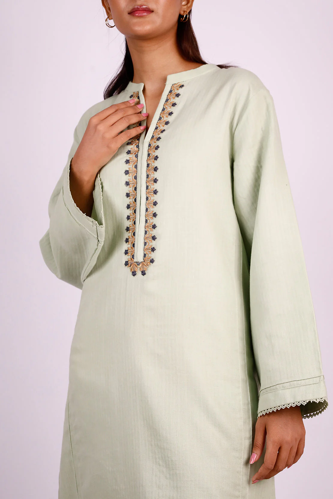 Solid Cotton Stitched 2 Piece (Shirt/Trouser) - Image 2