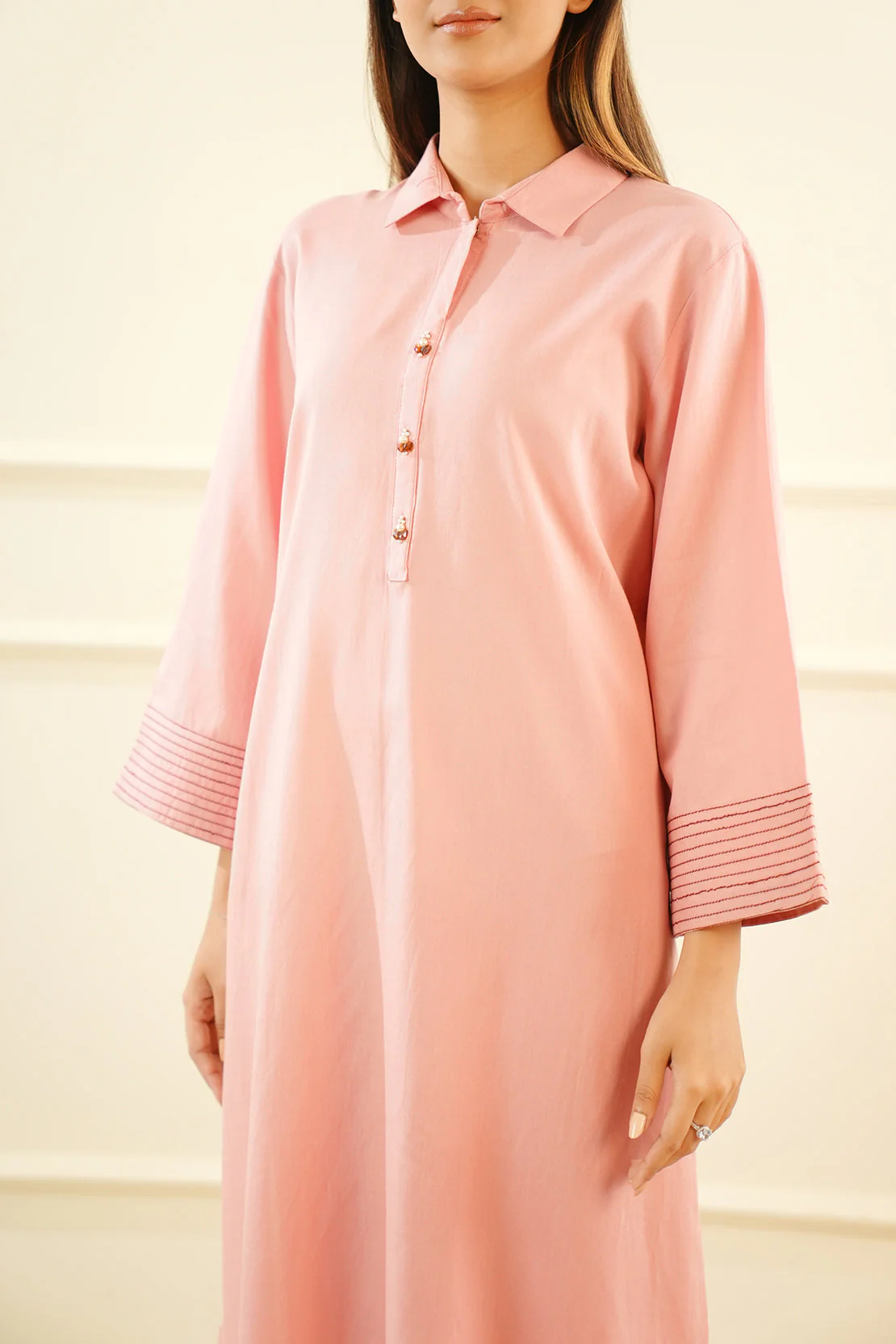 Solid Cotton Stitched 2 Piece (Shirt/Trouser) - Image 3