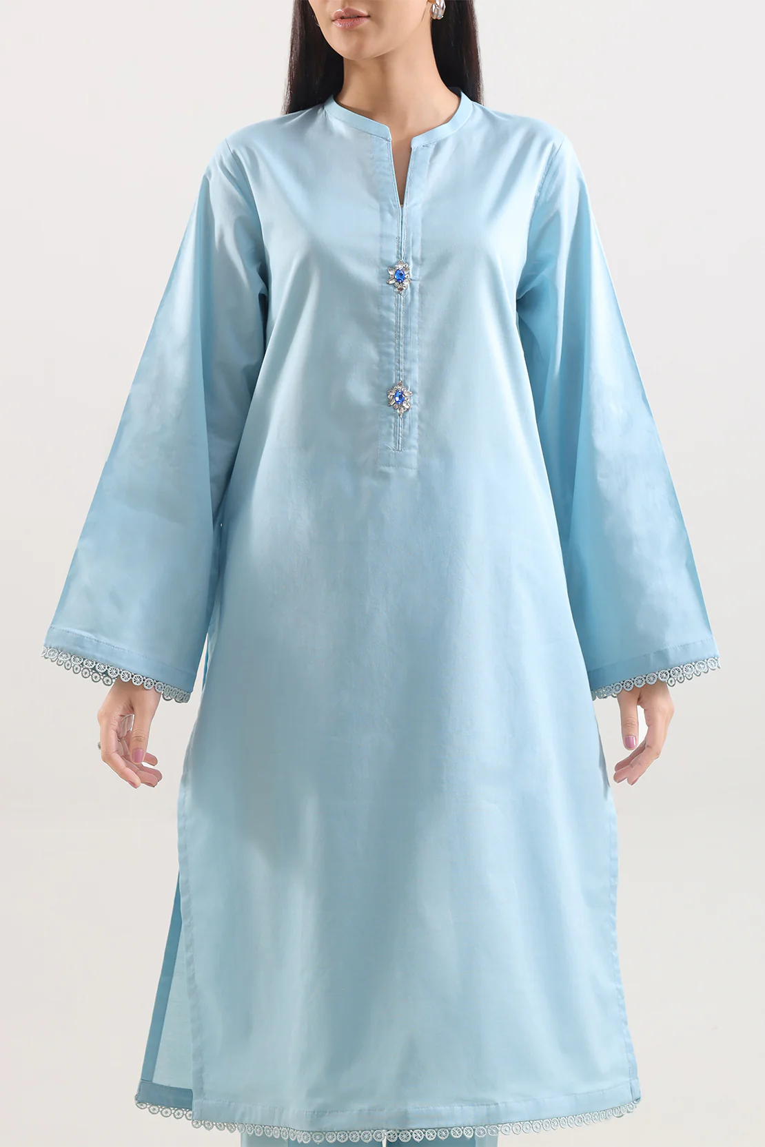 Solid Cotton Stitched 2 Piece (Shirt/Trouser) - Image 2