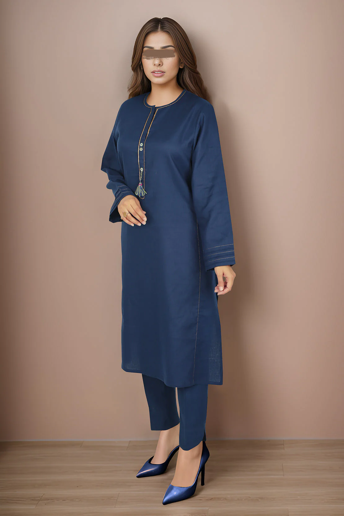 Solid Cotton Stitched 2 Piece (Shirt/Trouser)