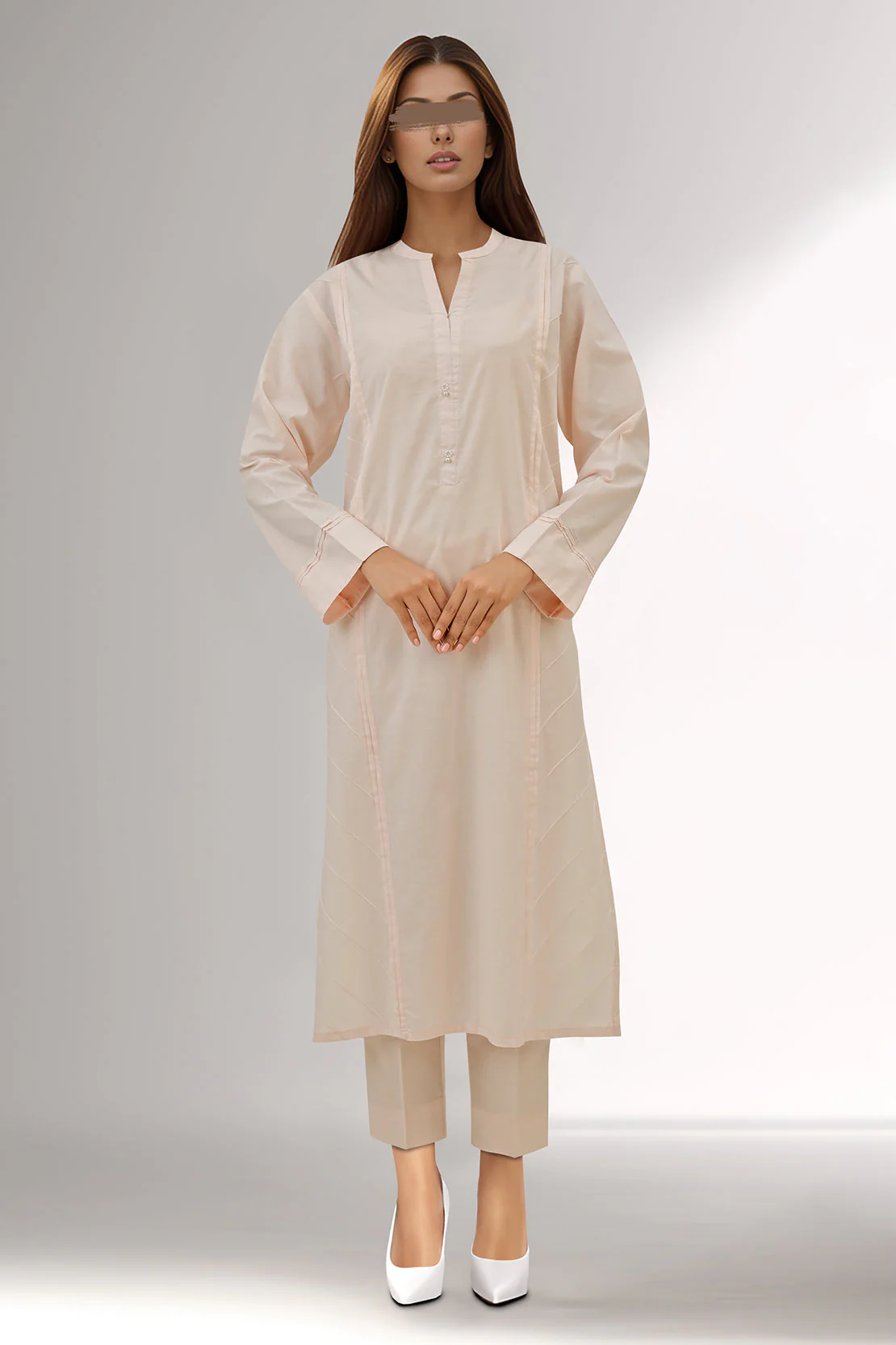 Solid Cotton Stitched 2 Piece (Shirt/Trouser)