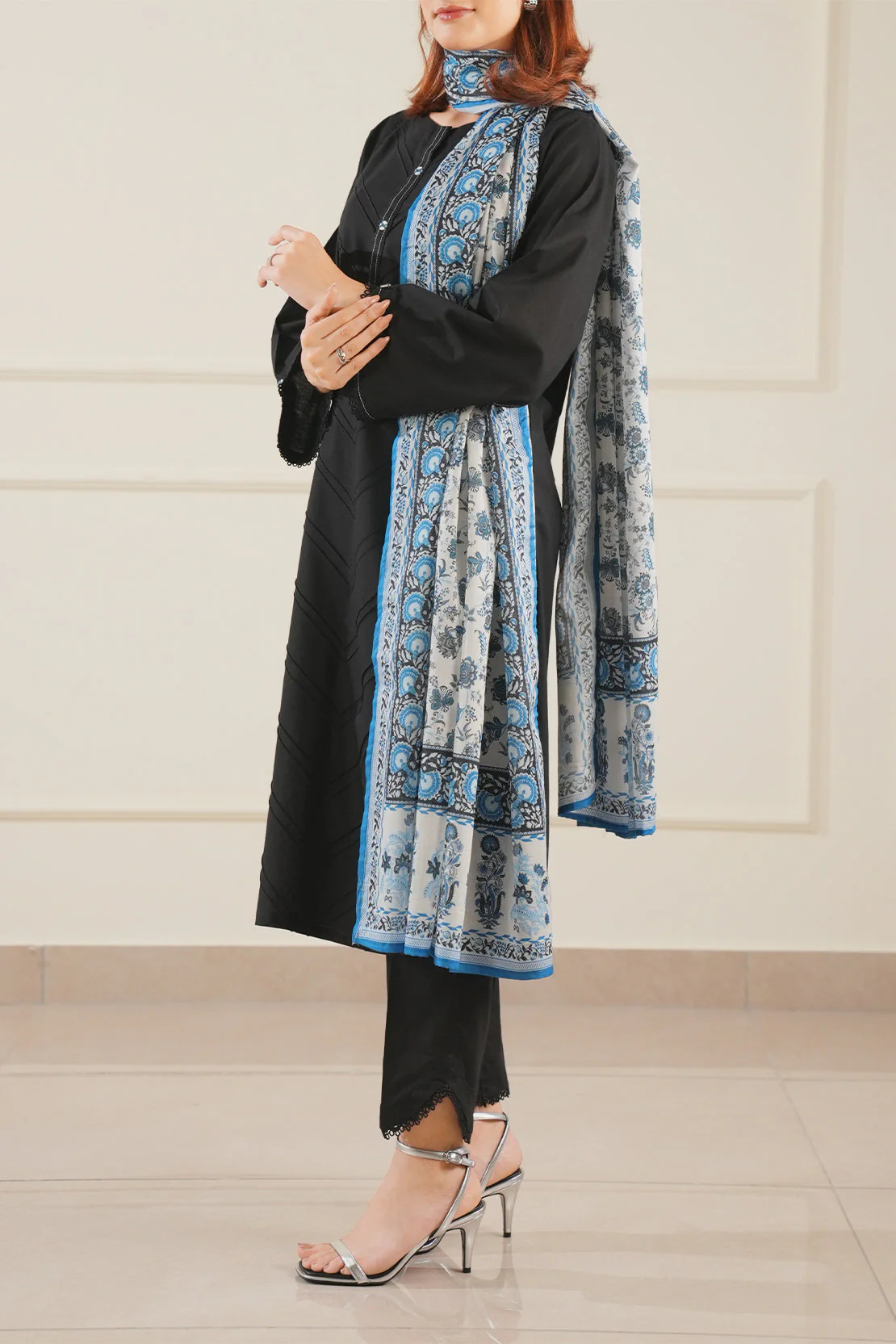 Solid Cotton Stitched 3 Piece