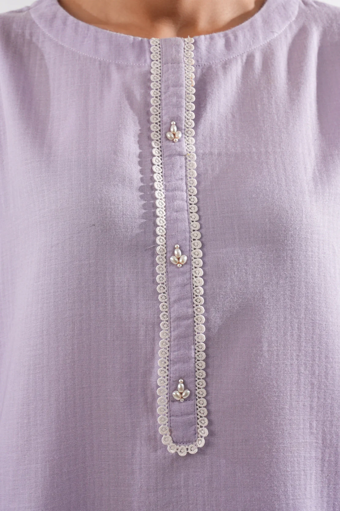 Solid Cotton Stitched 3 Piece - Image 5
