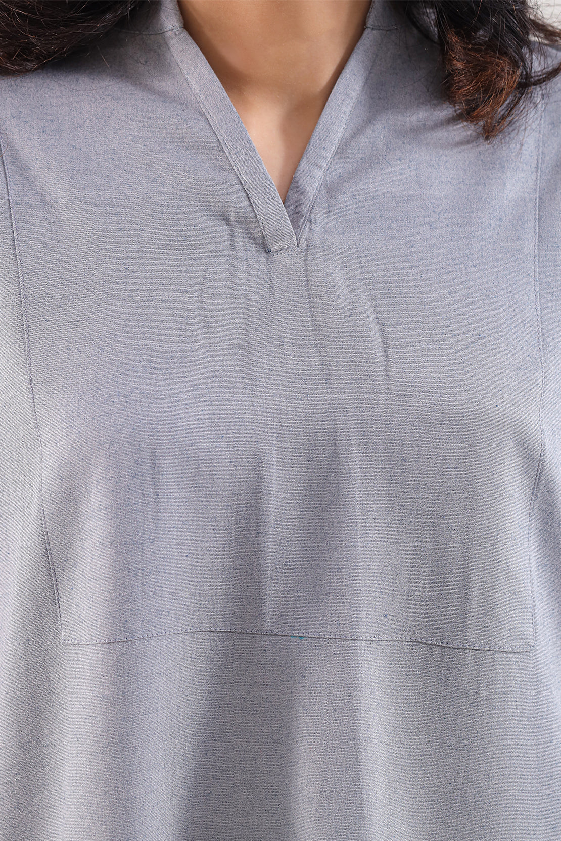 Solid Peach Fabric Stitched 2 Piece (Shirt/Trouser) - Image 4