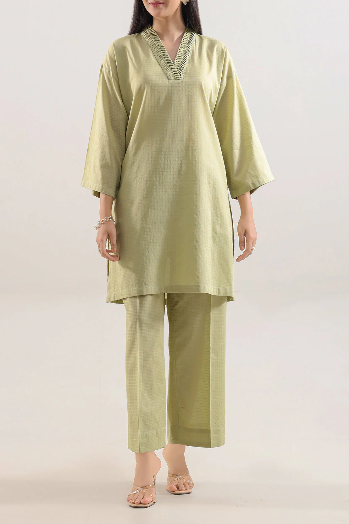 Solid Easy Care Weave Stitched 2 Piece (Shirt/Trouser)