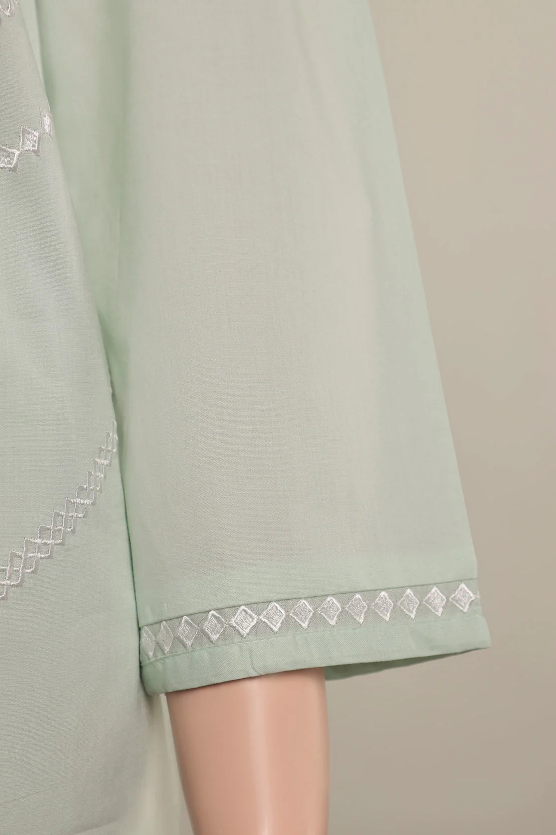 Solid Emb Cotton Stitched 2 Piece (Shirt/Trouser) - Image 4
