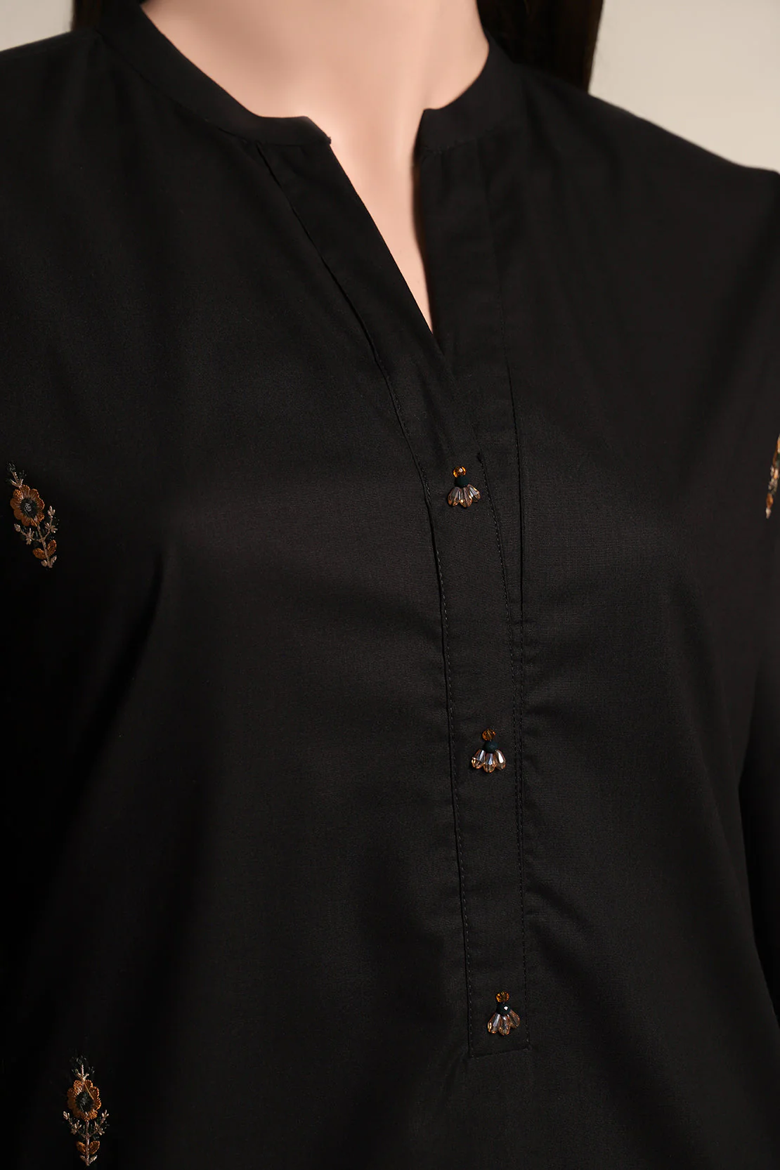 Solid Emb Cotton Stitched 2 Piece (Shirt/Trouser) - Image 3
