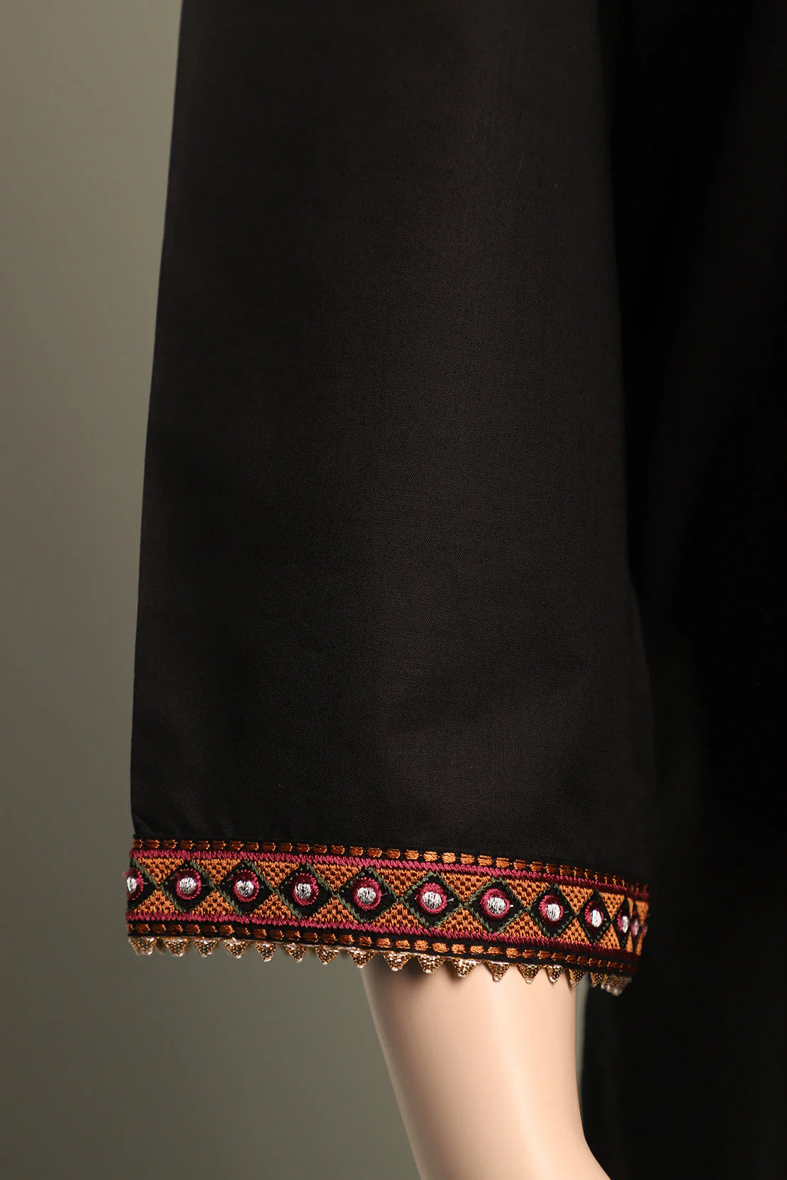 Solid Emb Cotton Stitched 2 Piece (Shirt/Trouser) - Image 4