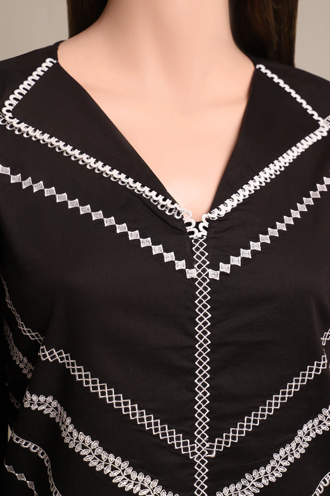 Solid Emb Cotton Stitched 2 Piece (Shirt/Trouser) - Image 3