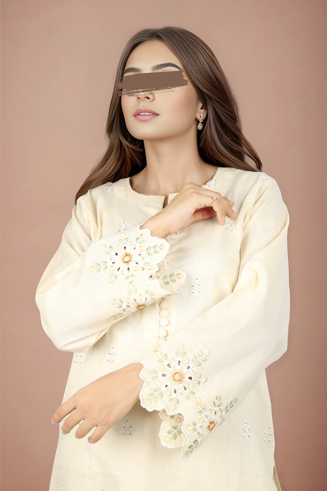 Solid Emb Cross Hatch Stitched 2 Piece (Shirt/Trouser) - Image 3