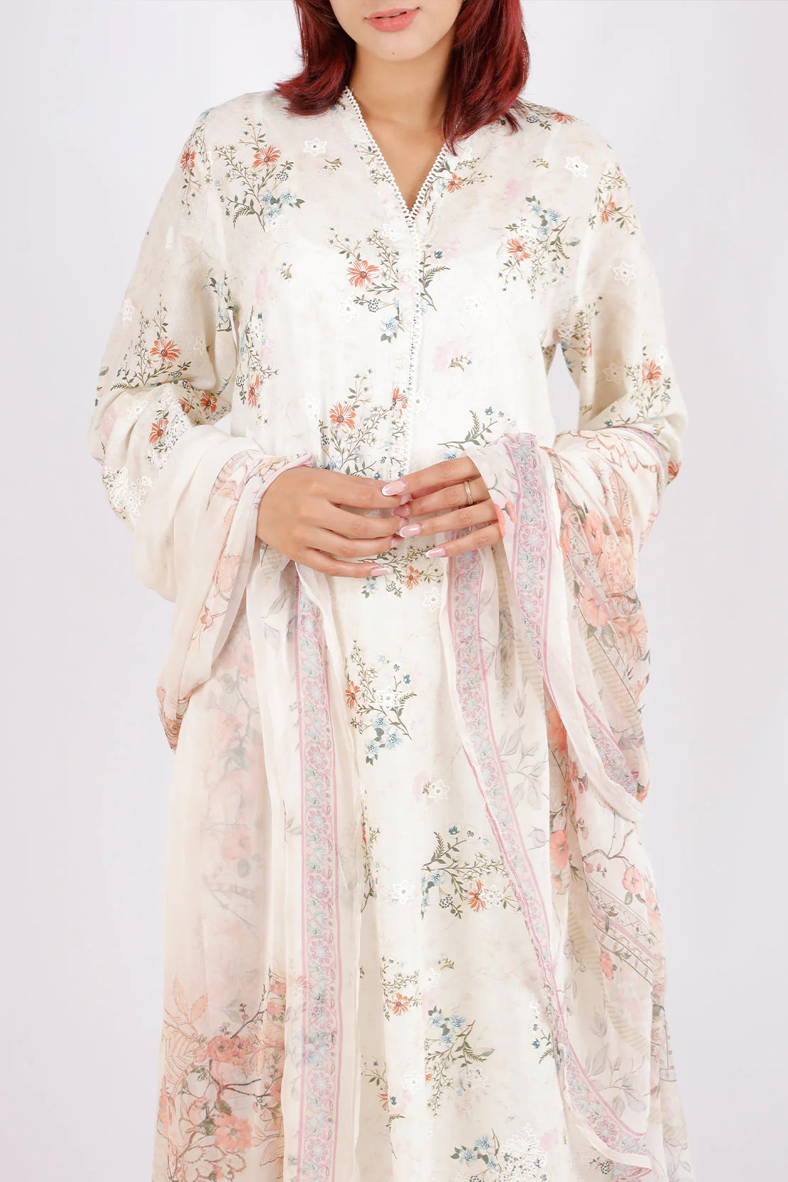 Solid Emb Jacquard Cotton Stitched Shirt - Image 4