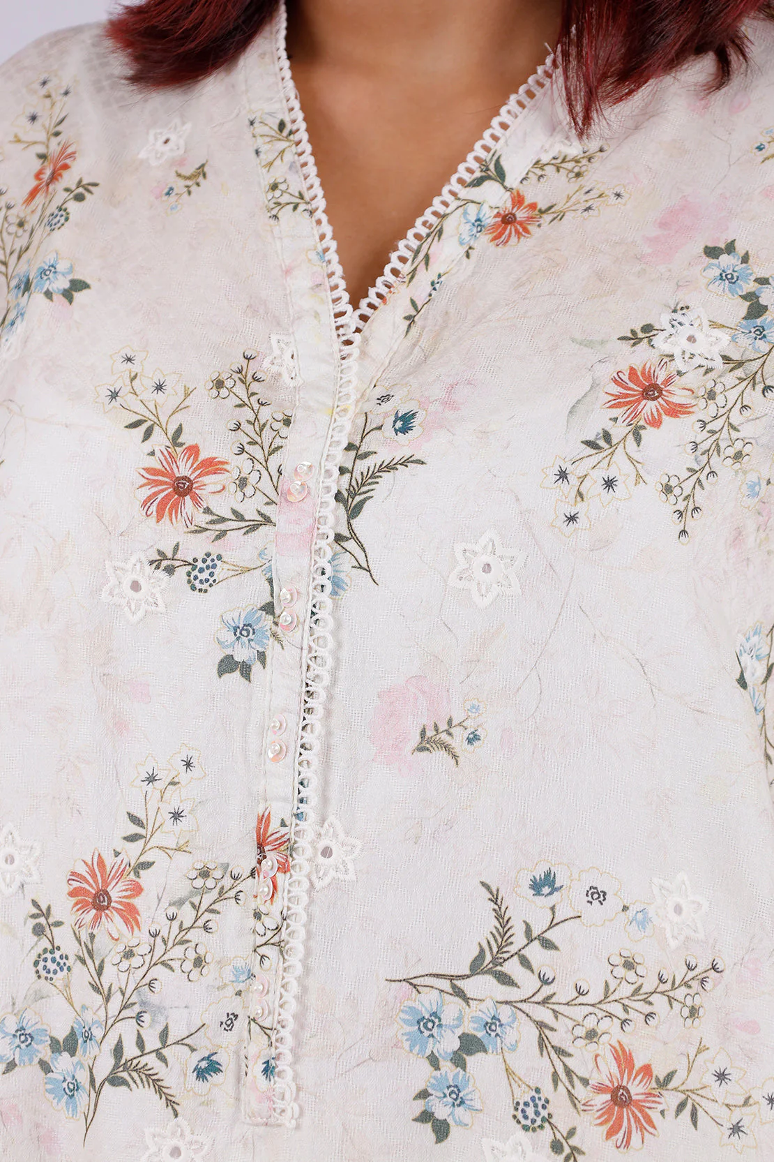 Solid Emb Jacquard Cotton Stitched Shirt - Image 5
