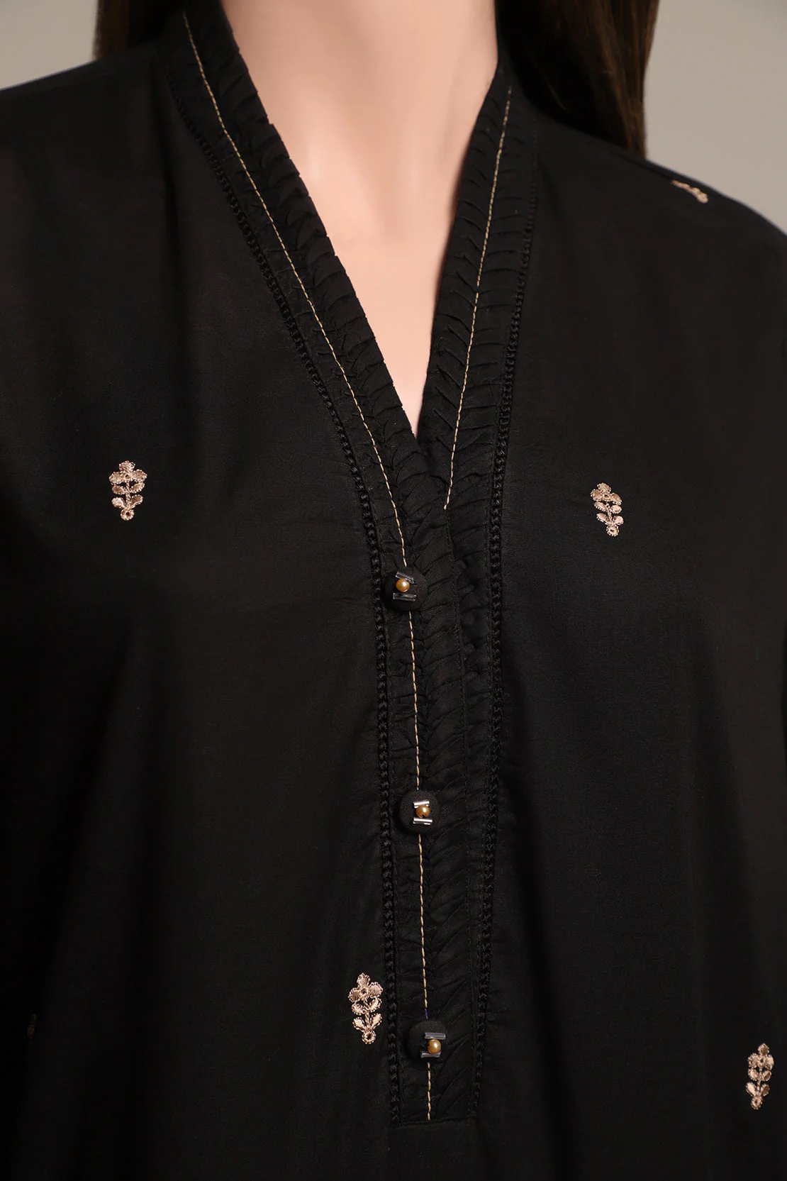 Solid Emb Lawn Stitched 2 Piece (Shirt/Dupatta) - Image 3