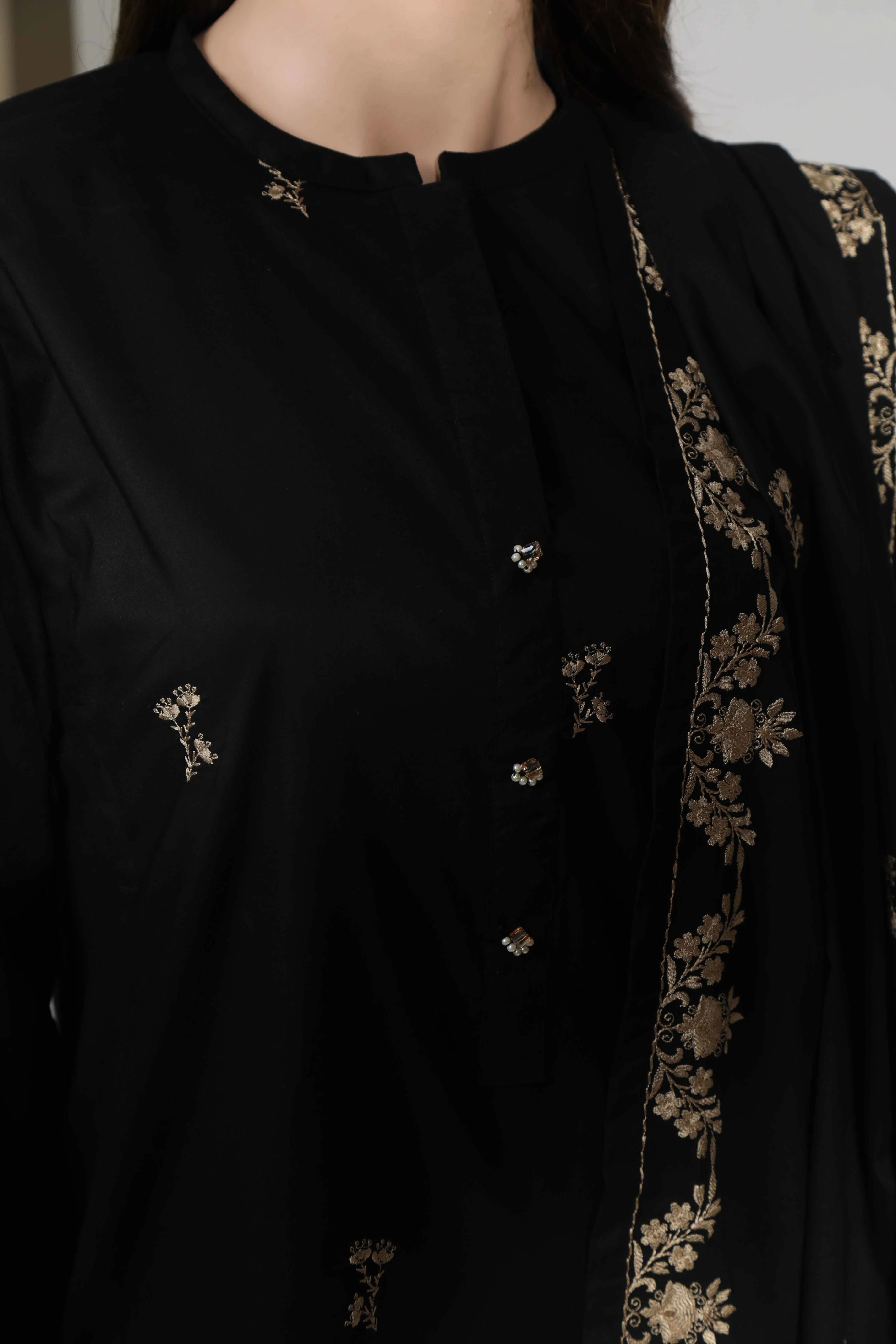 Solid Emb Lawn Stitched 2 Piece (Shirt/Dupatta) - Image 3