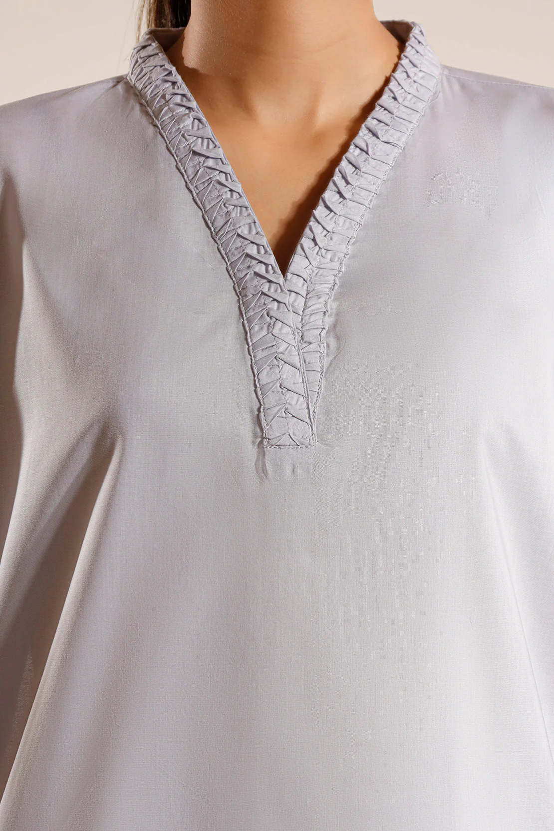 Solid Embroidered Cambric Stitched 2 Piece (Shirt/Trouser) - Image 4
