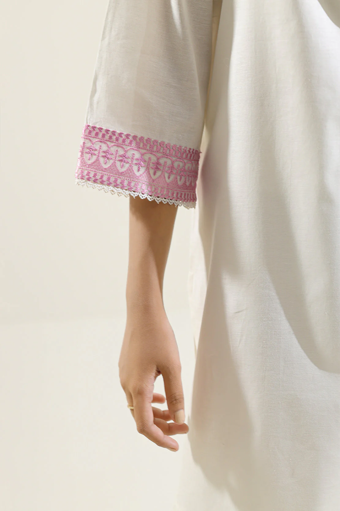 Solid Embroidered Cambric Stitched 2 Piece (Shirt/Trouser) - Image 6