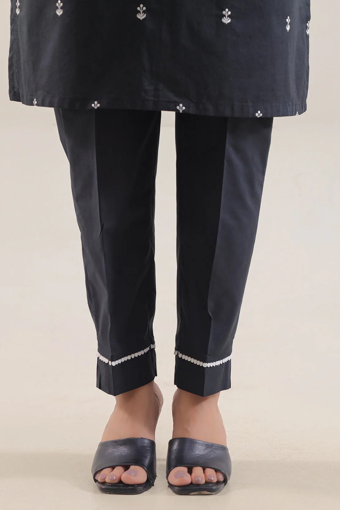 Solid Embroidered Cambric Stitched 2 Piece (Shirt/Trouser) - Image 5