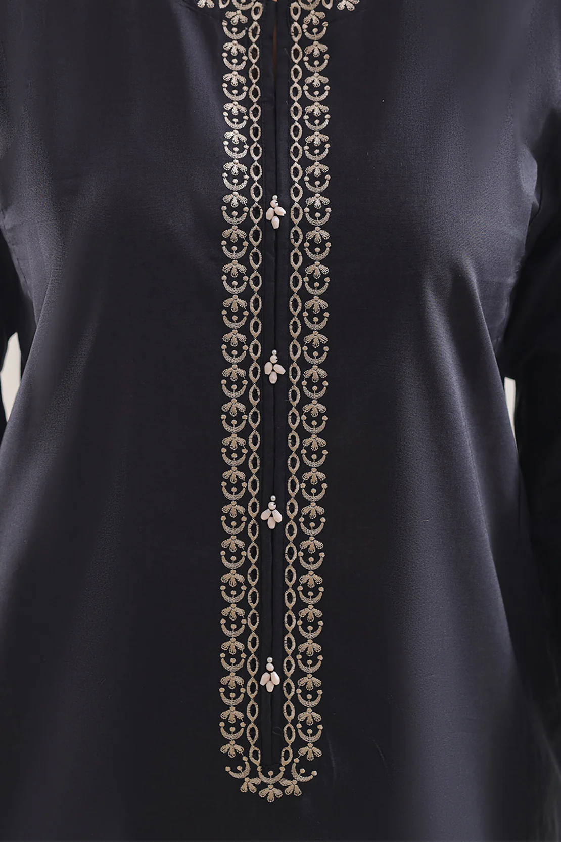 Solid Embroidered Cambric Stitched 2 Piece (Shirt/Trouser) - Image 3
