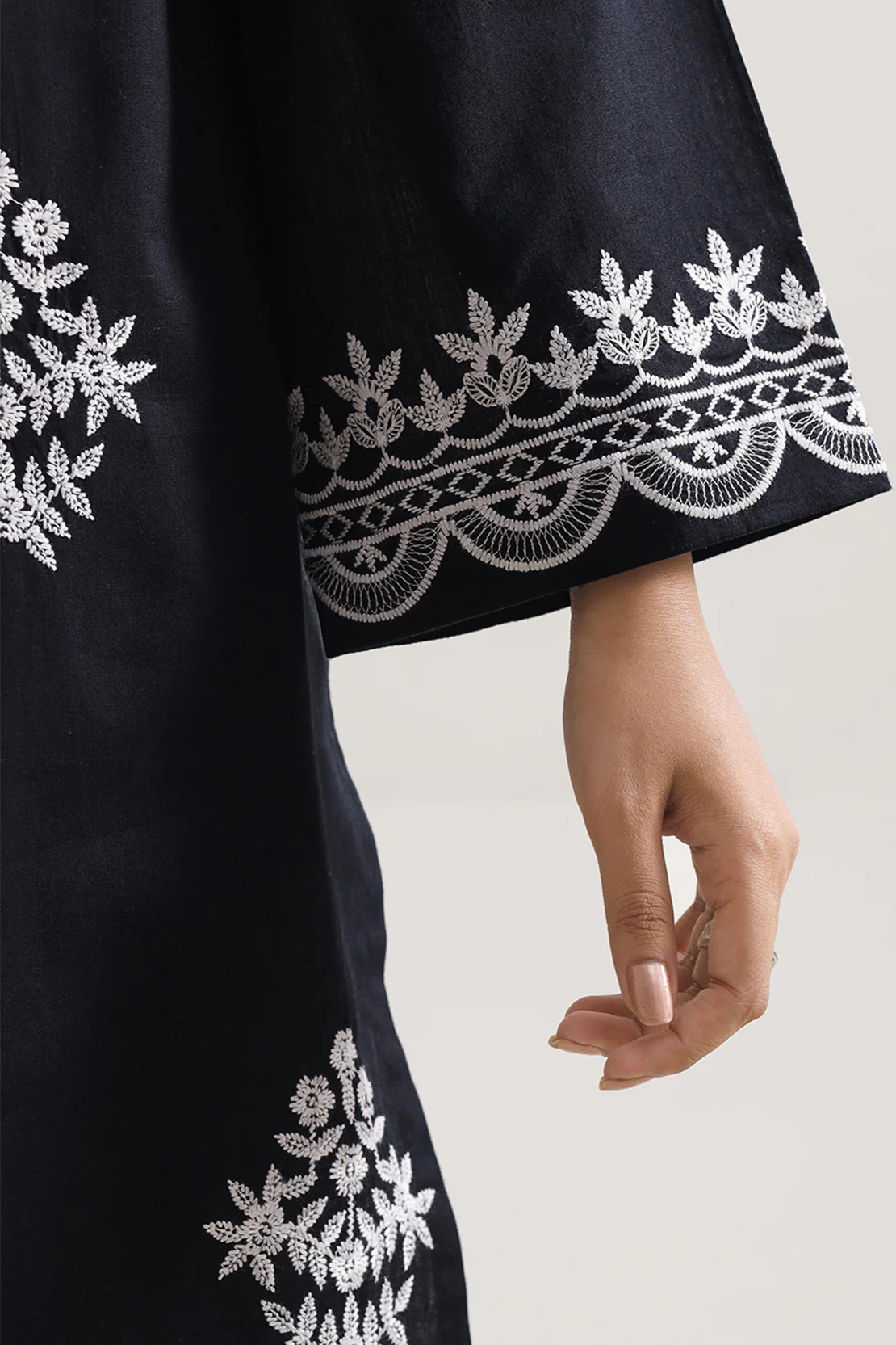 Solid Embroidered Cambric Stitched 2 Piece (Shirt/Trouser) - Image 4