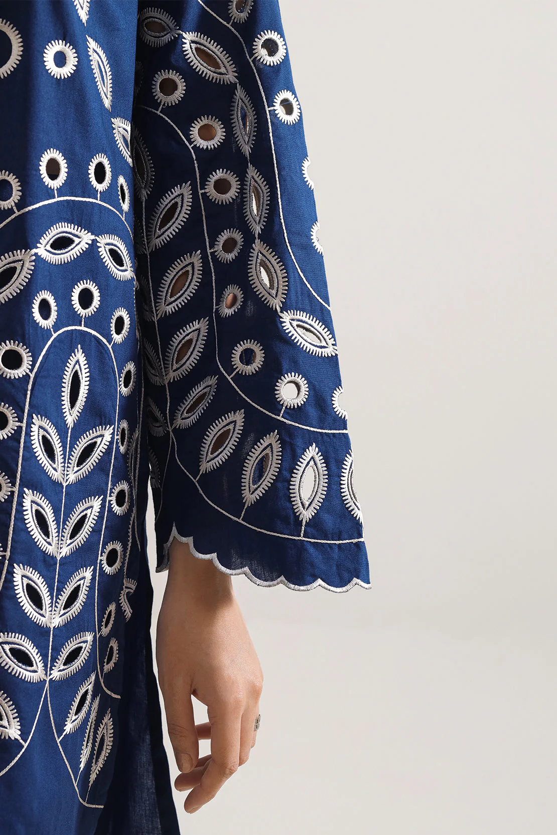 Solid Embroidered Cambric Stitched 2 Piece (Shirt/Trouser) - Image 6