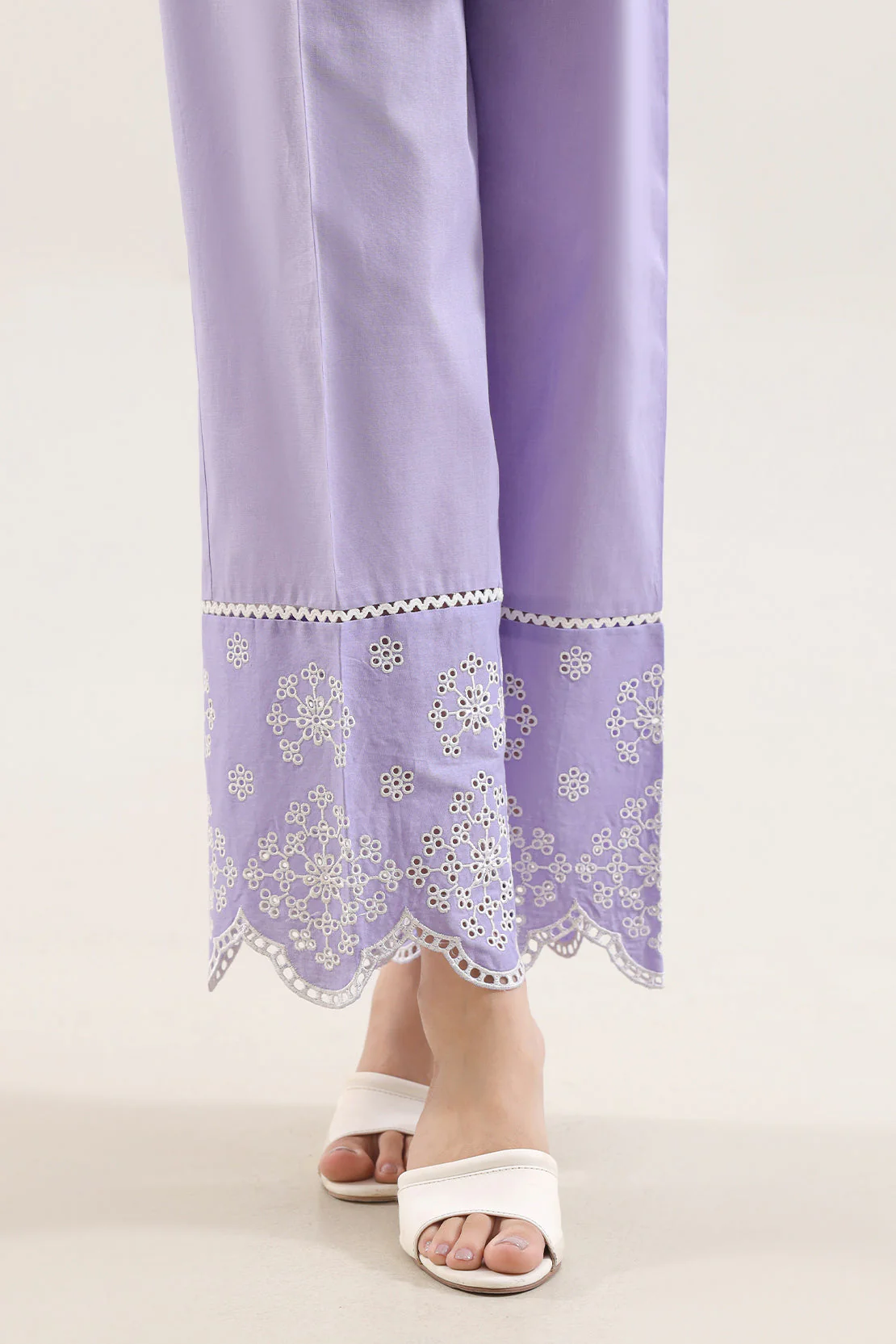Solid Embroidered Cambric Stitched 2 Piece (Shirt/Trouser) - Image 7