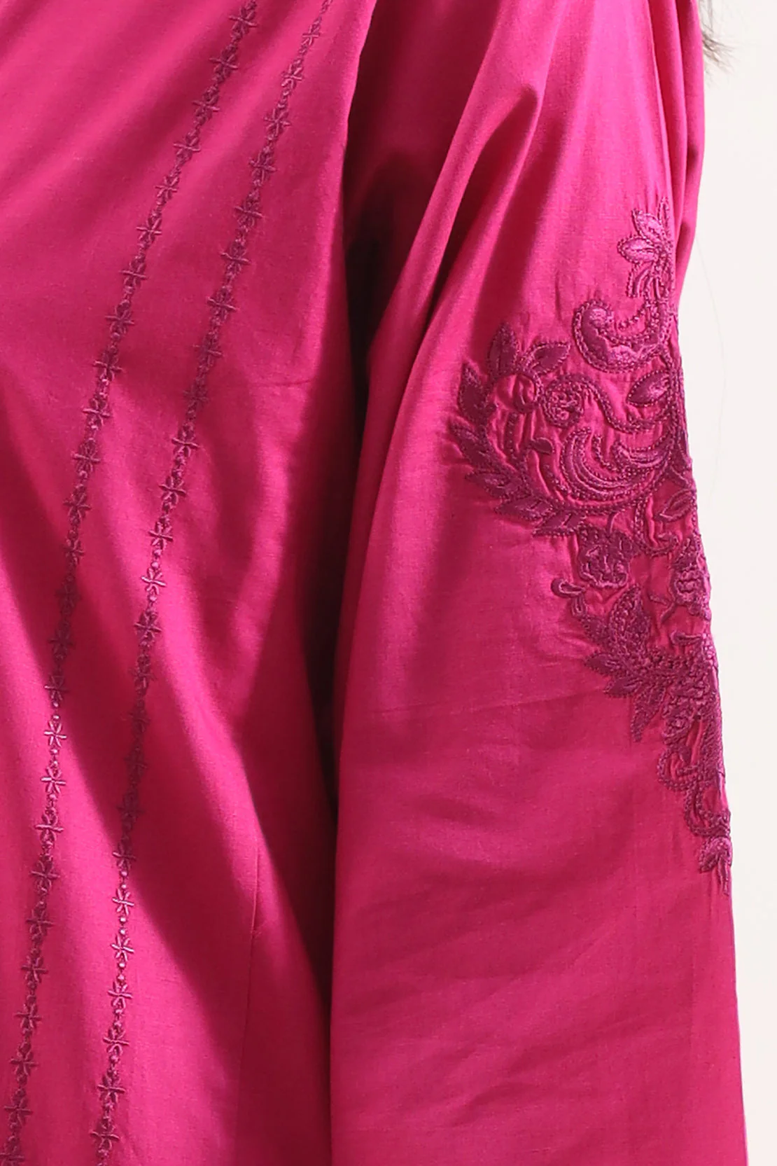 Solid Embroidered Cambric Stitched 2 Piece (Shirt/Trouser) - Image 6