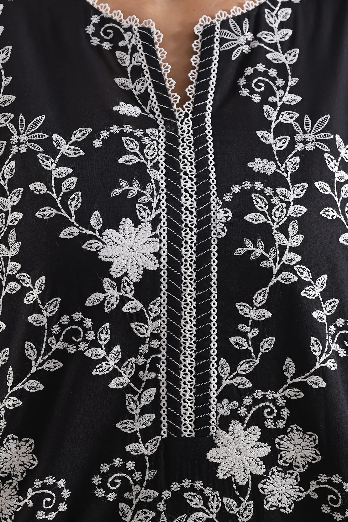Solid Embroidered Cambric Stitched 2 Piece (Shirt/Trouser) - Image 5