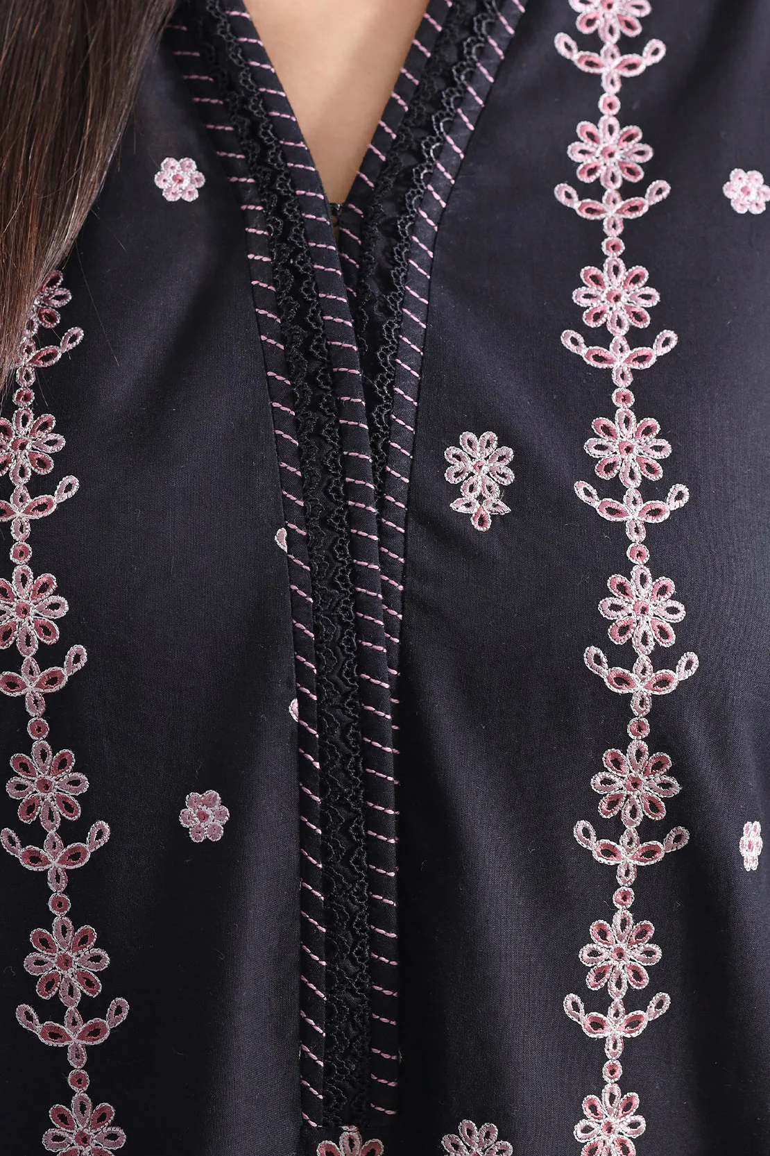 Solid Embroidered Cambric Stitched 2 Piece (Shirt/Trouser) - Image 6