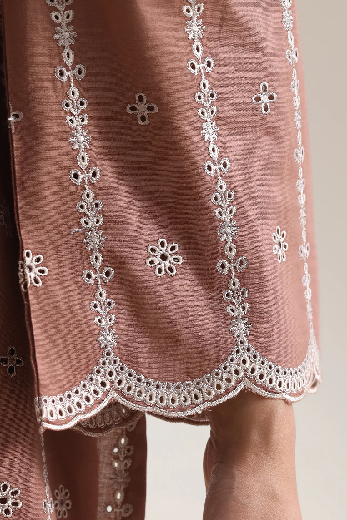 Solid Embroidered Cambric Stitched 2 Piece (Shirt/Trouser) - Image 7