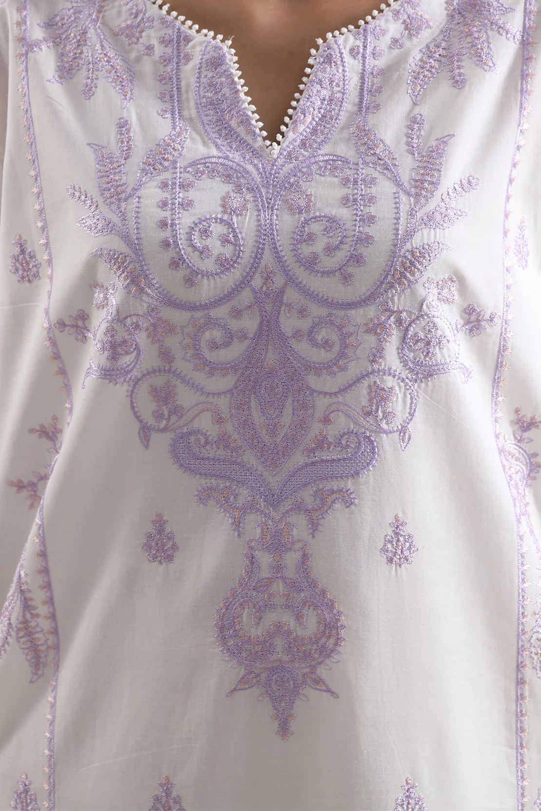 Solid Embroidered Cambric Stitched 2 Piece (Shirt/Trouser) - Image 6