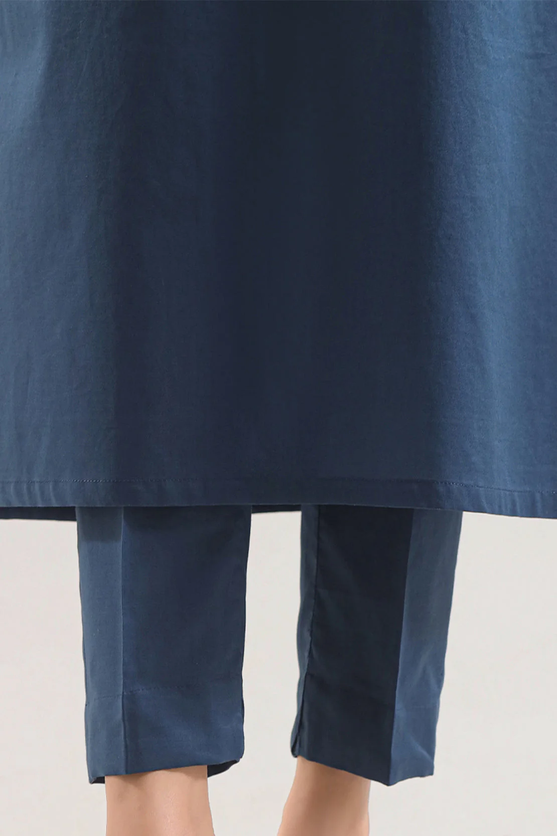 Solid Embroidered Cambric Stitched Shirt - Image 6