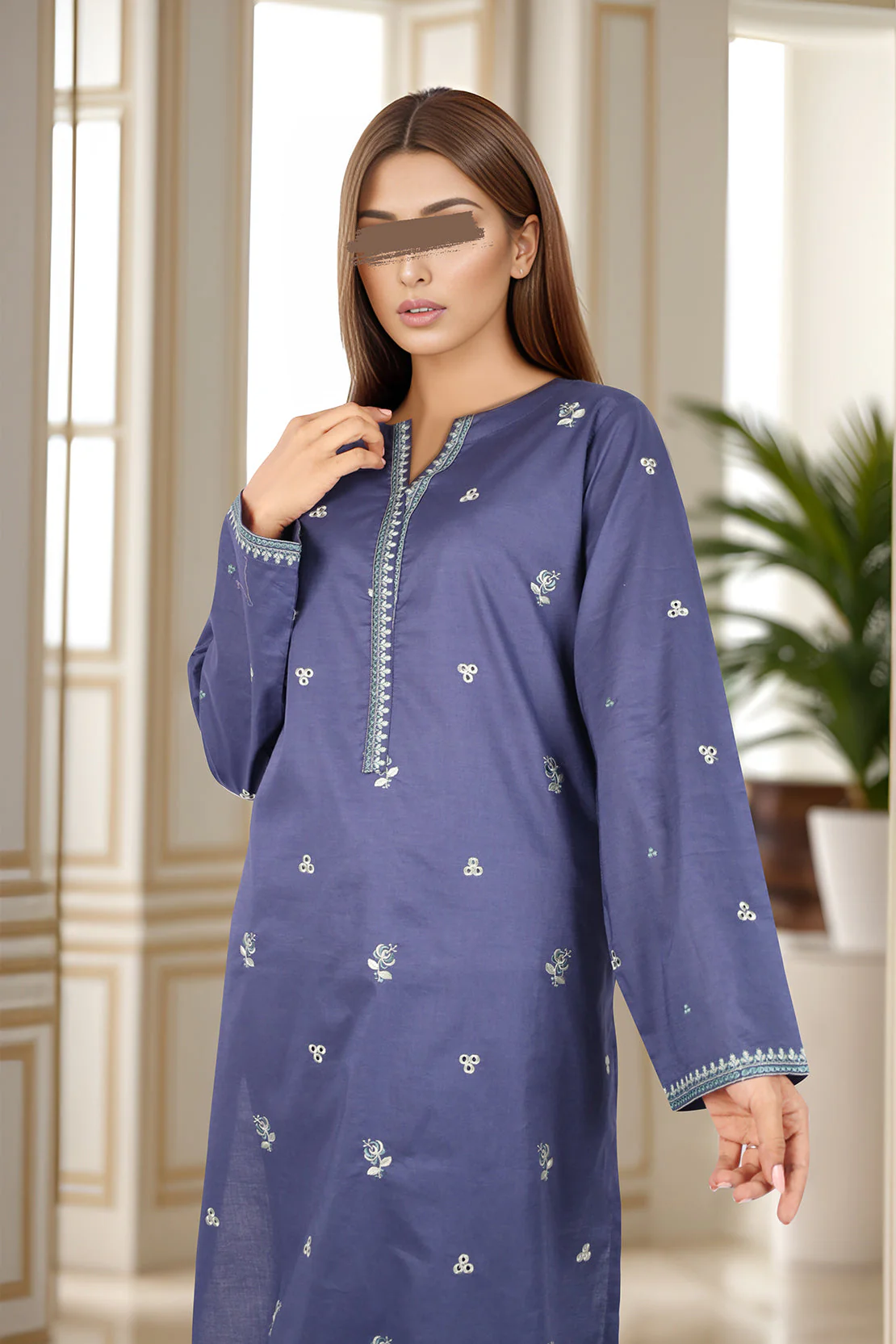 Embroidered Cotton Stitched 2 Piece (Shirt/Trouser) - Image 4