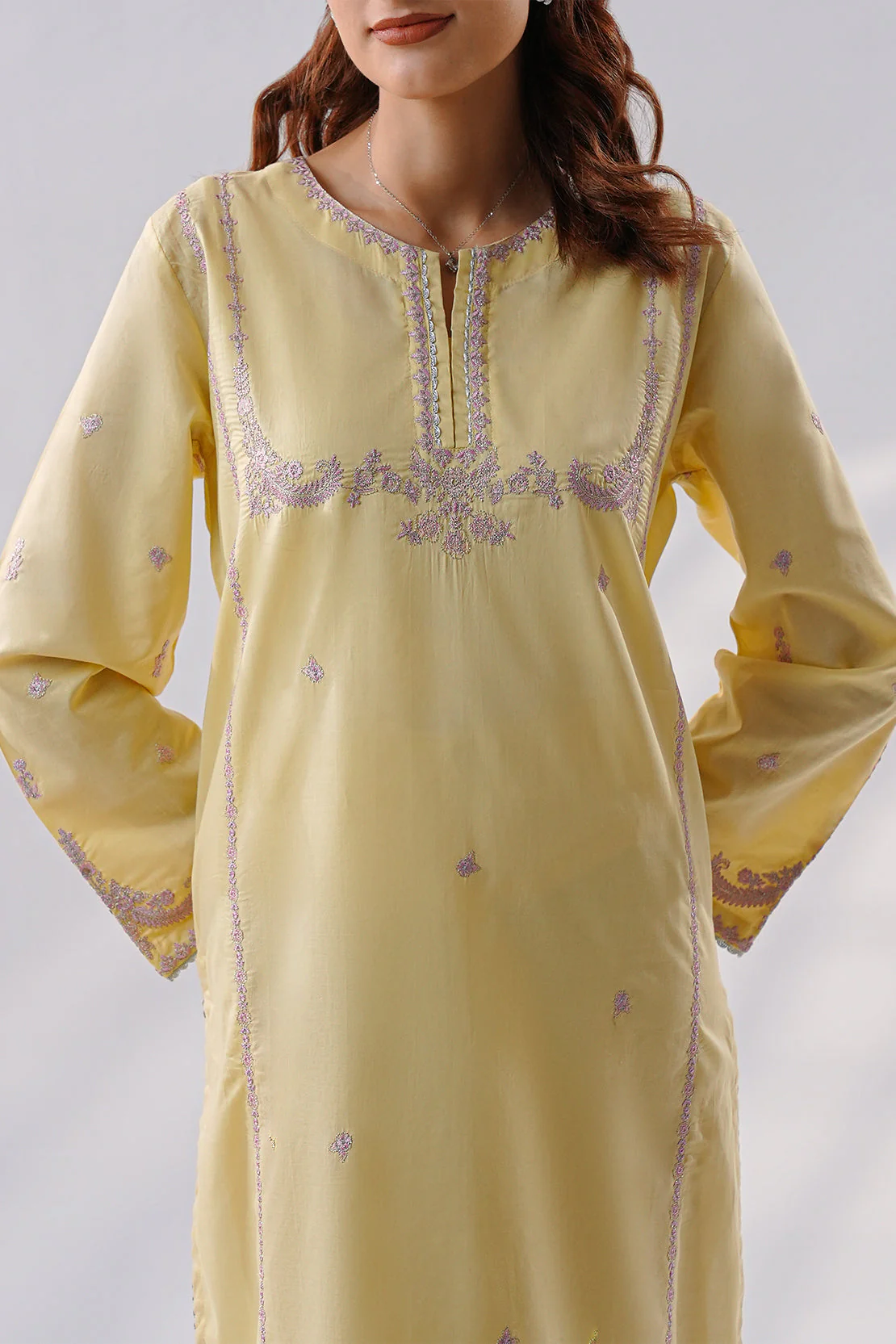 Solid Embroidered Cotton Stitched Shirt